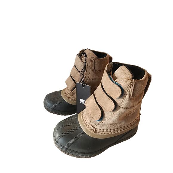 Sorel Children's Cheyanne II Strap Khaki Waterproof Boots SZ 8 Weather-Resistant - Picture 5 of 8